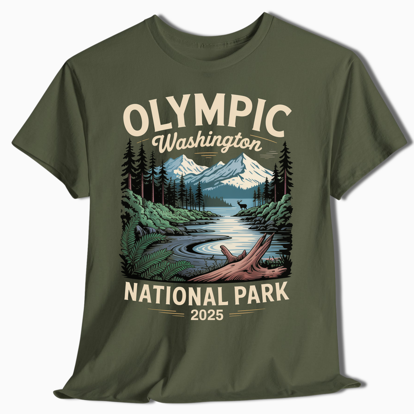 Olympic National Park Custom Year Shirt for Campers & Hikers - t371a25