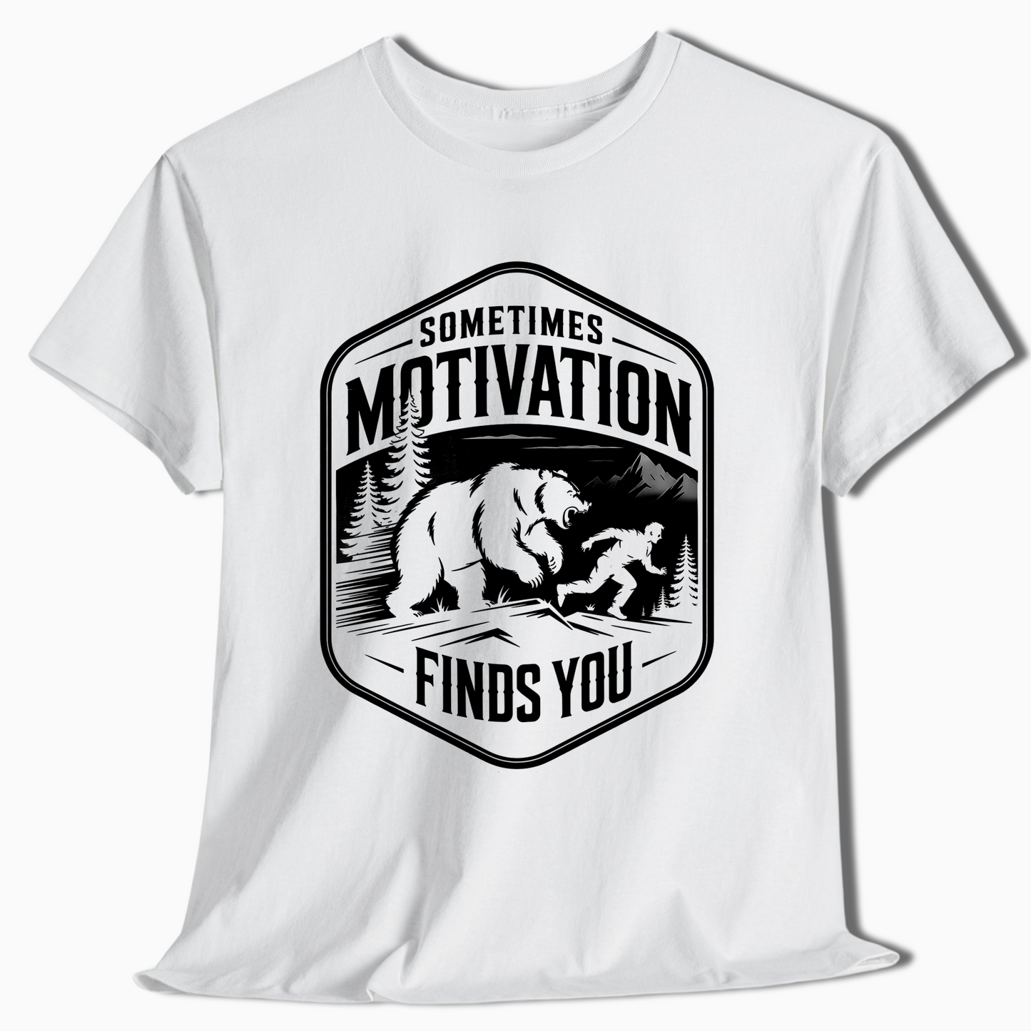 Sometimes Motivation Finds You Bear Chase Hiking Shirt - t417a25