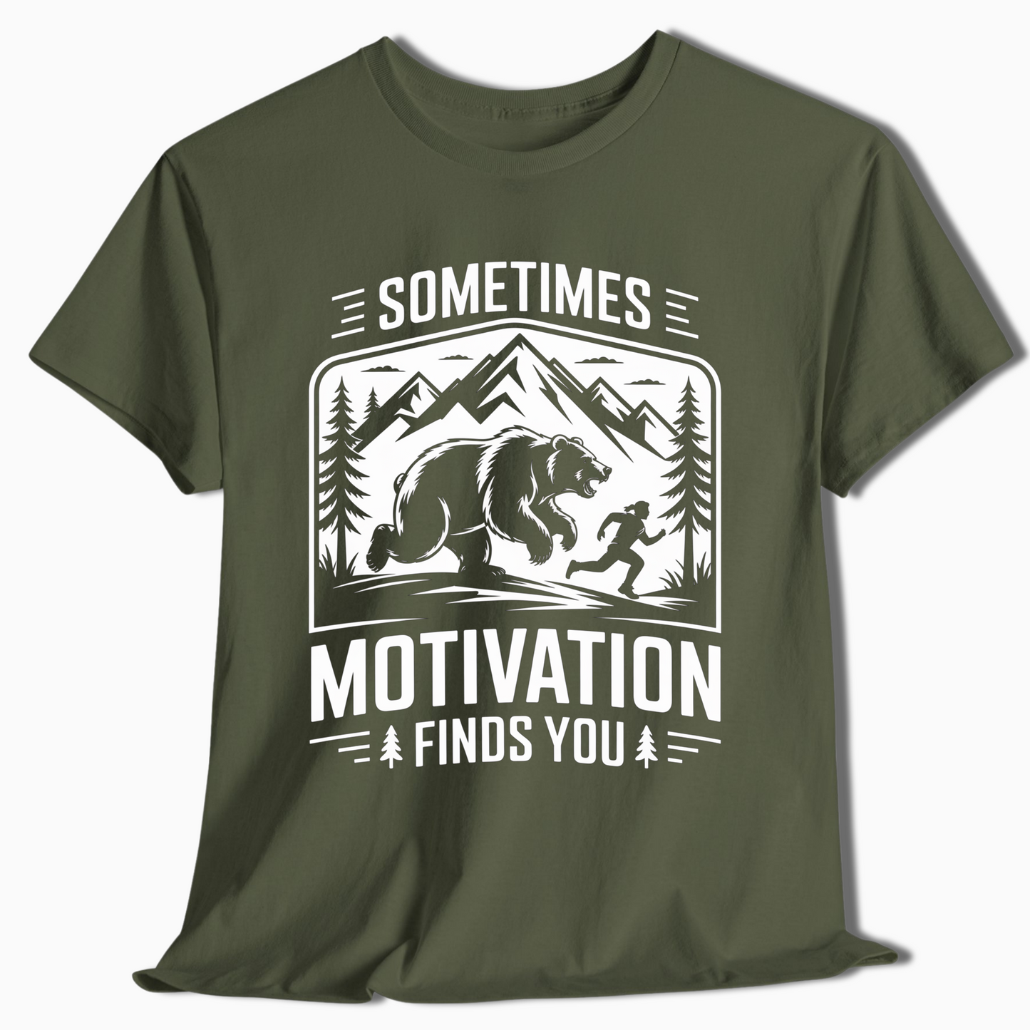 Sometimes Motivation Finds You Mountain Hiking Shirt - t414a25