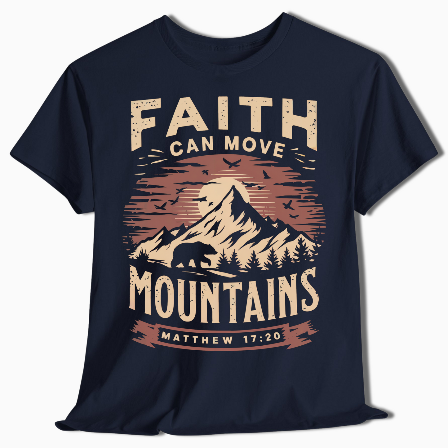 Hiking Shirt - Faith Can Move Mountains - t9a25
