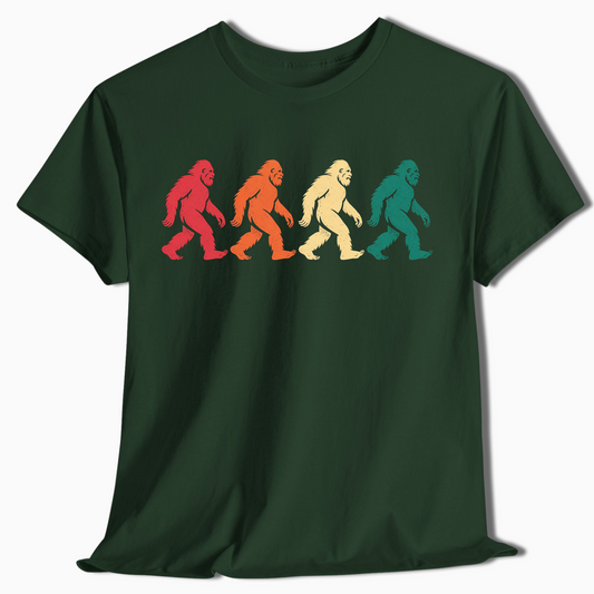 Retro Bigfoot Hiking T-Shirt - t411a25
