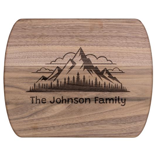 Personalized Mountain Silhouette Cutting Board - t436a25