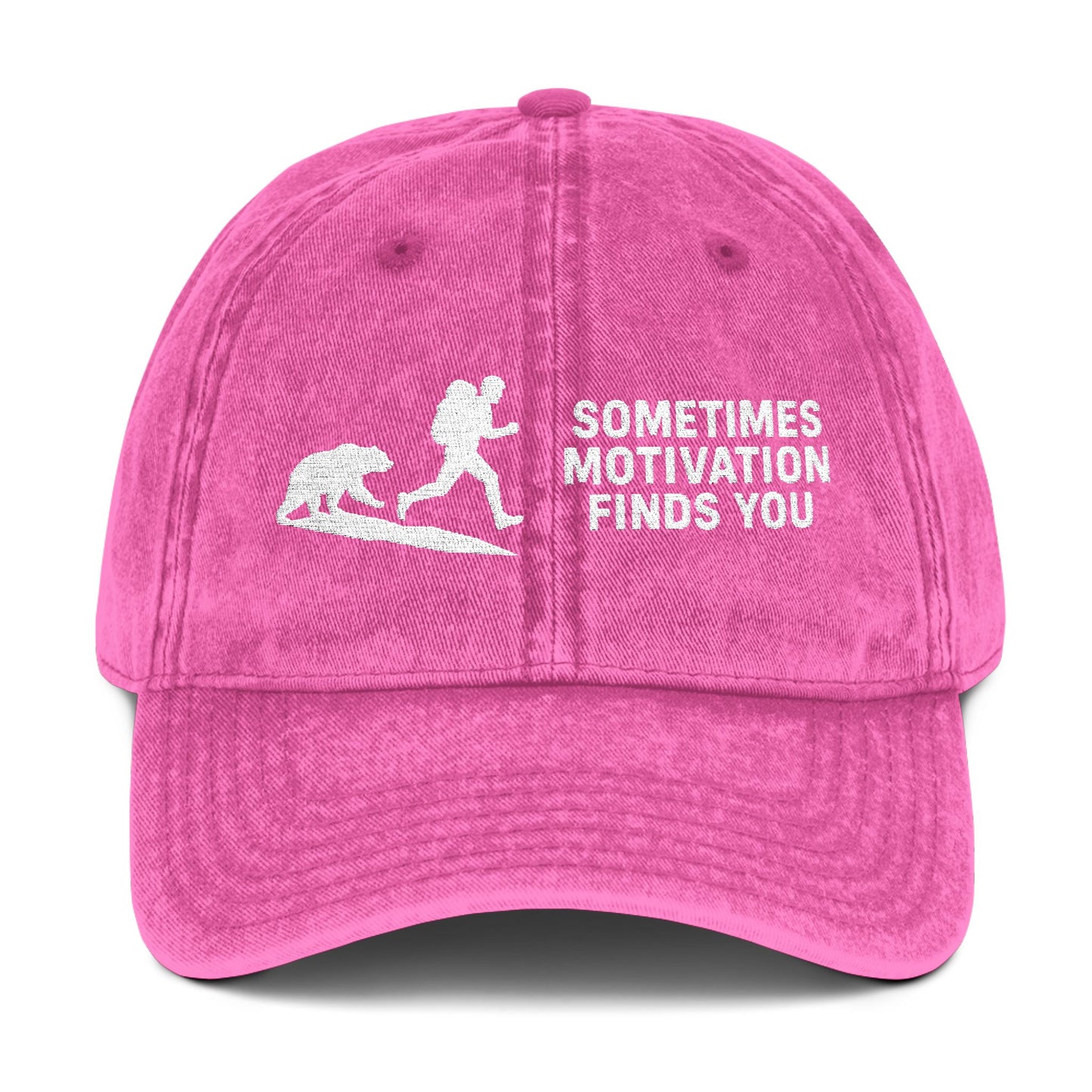 Sometimes Motivation Finds You Backpacking Cap - t268a25