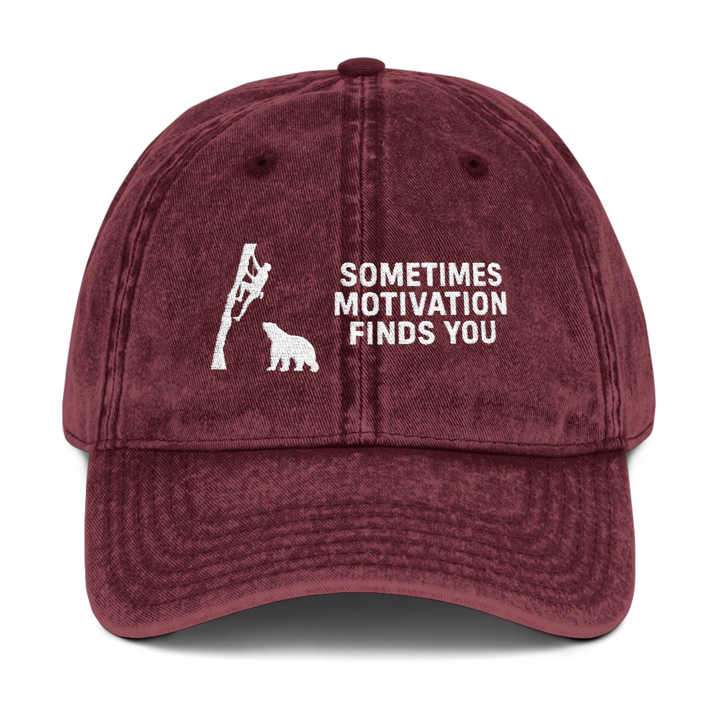 Sometimes Motivation Finds You Rock Climbing Cap - t269a25