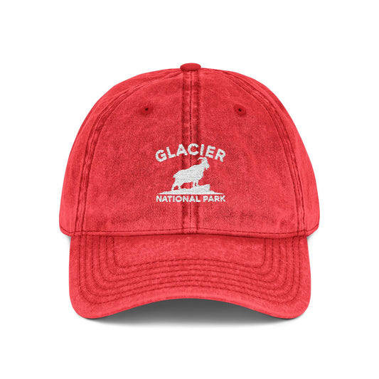 Glacier Mountain Line Art Cap - National Park Gift Hat - t330a25