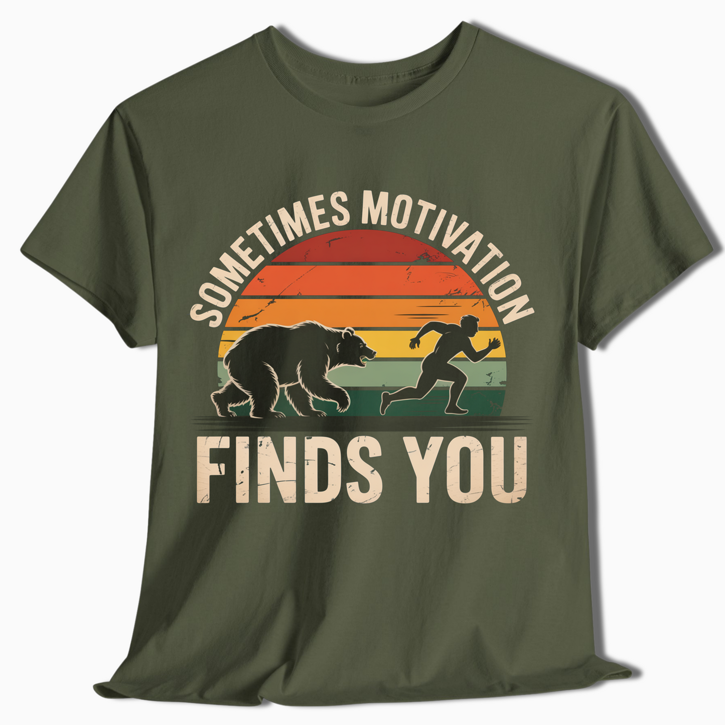 Sometimes Motivation Finds You Vintage Hiking Shirt - t415a25