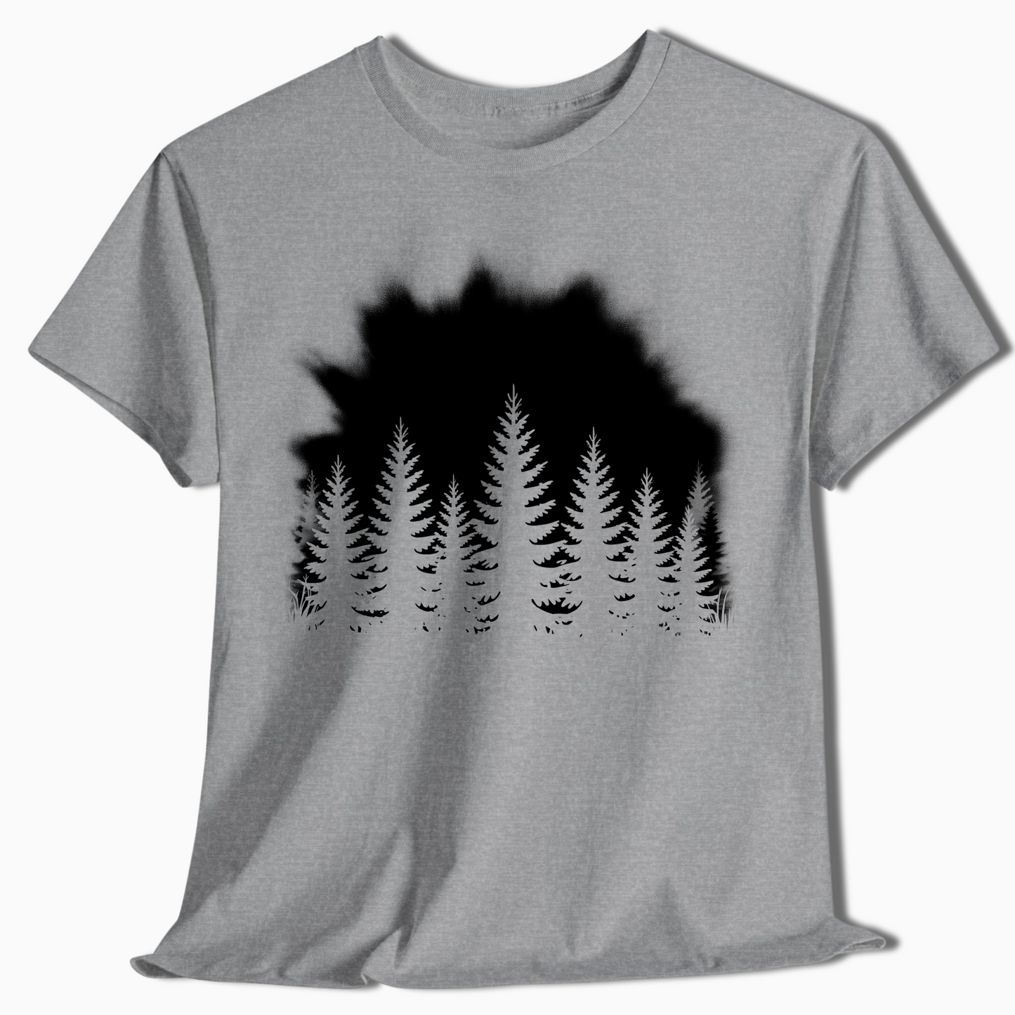 Pine Tree Silhouette Hiking and Camping Shirt - t435a25