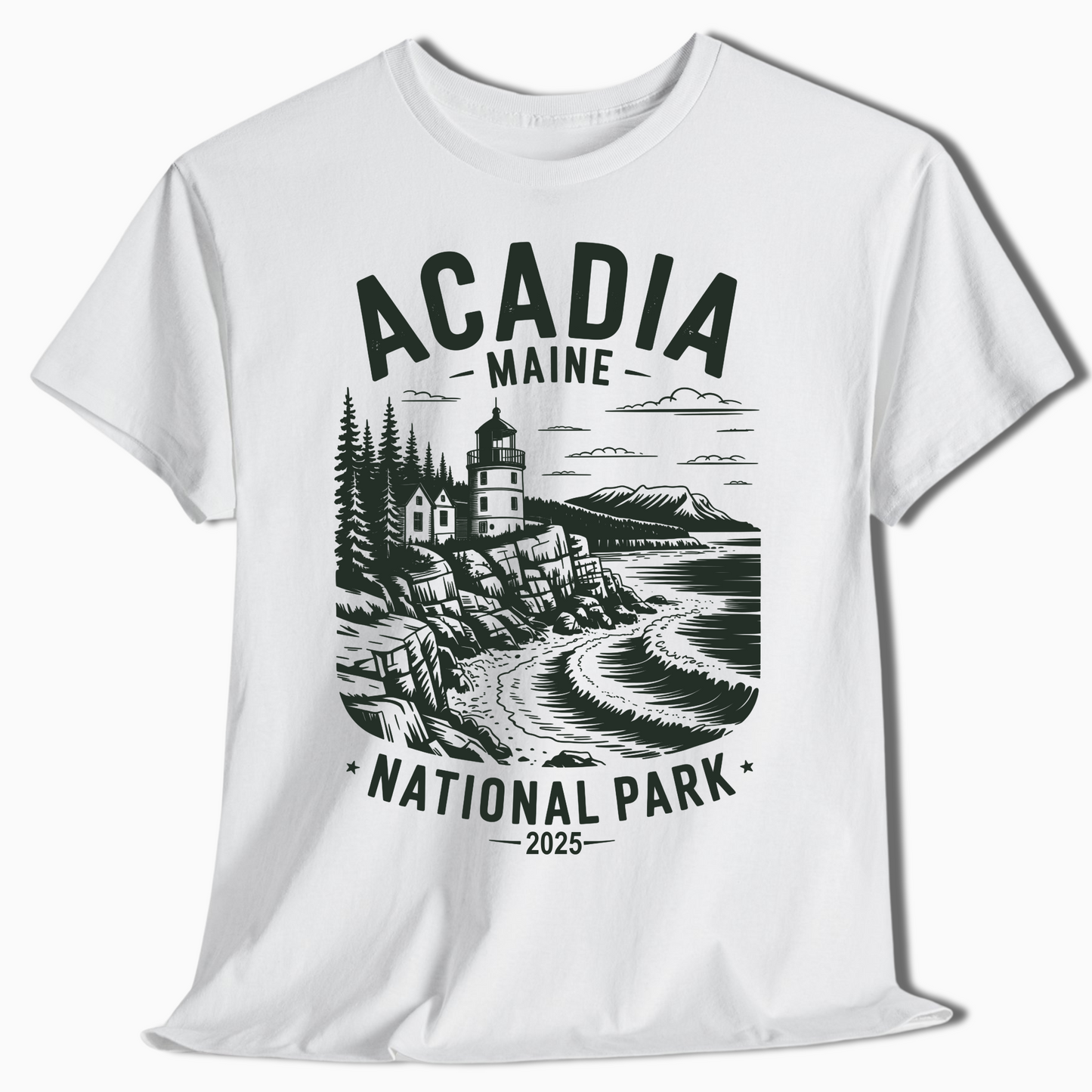 Acadia National Park Maine Shirt - Personalized Year Design - t306a25