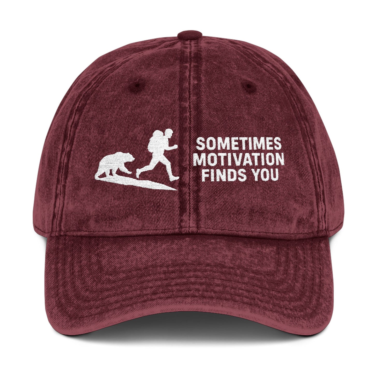 Sometimes Motivation Finds You Backpacking Cap - t268a25