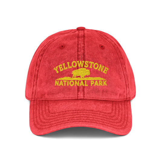 Yellowstone National Park Cap with Bison Silhouette - t310a25