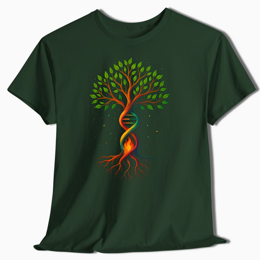 DNA Tree of Life Nature Shirt - Cosmic Spiritual Outdoors Tee - t456a25