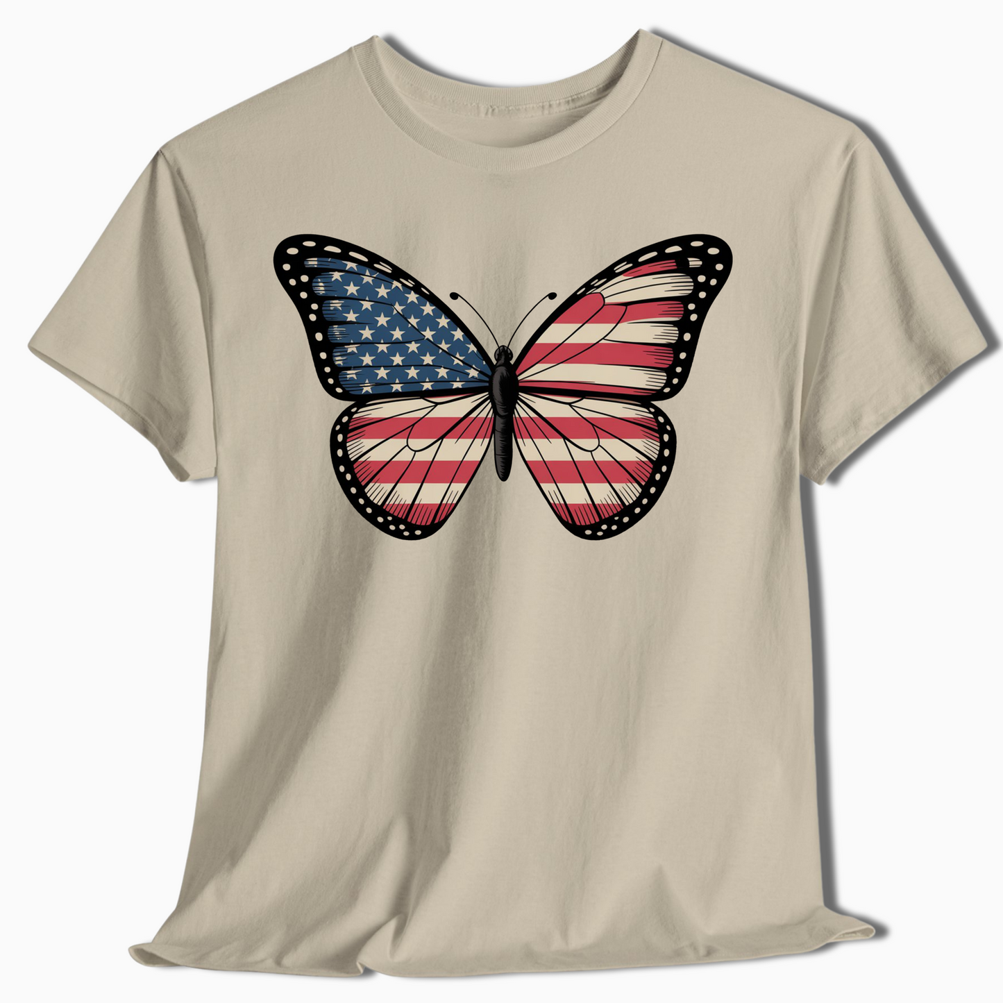 American Flag Butterfly T-Shirt for Patriots - t398a25