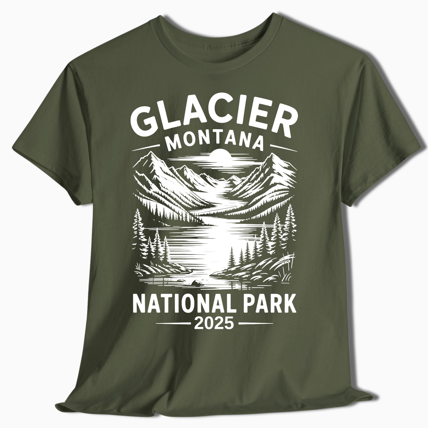 Glacier National Park Shirt with Custom Year – Montana Tee – t292a25