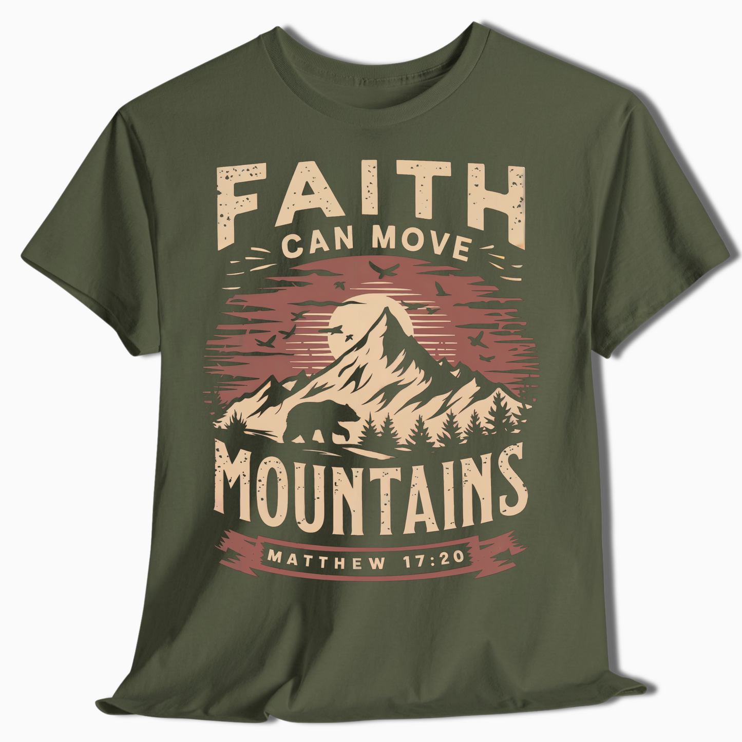 Hiking Shirt - Faith Can Move Mountains - t9a25