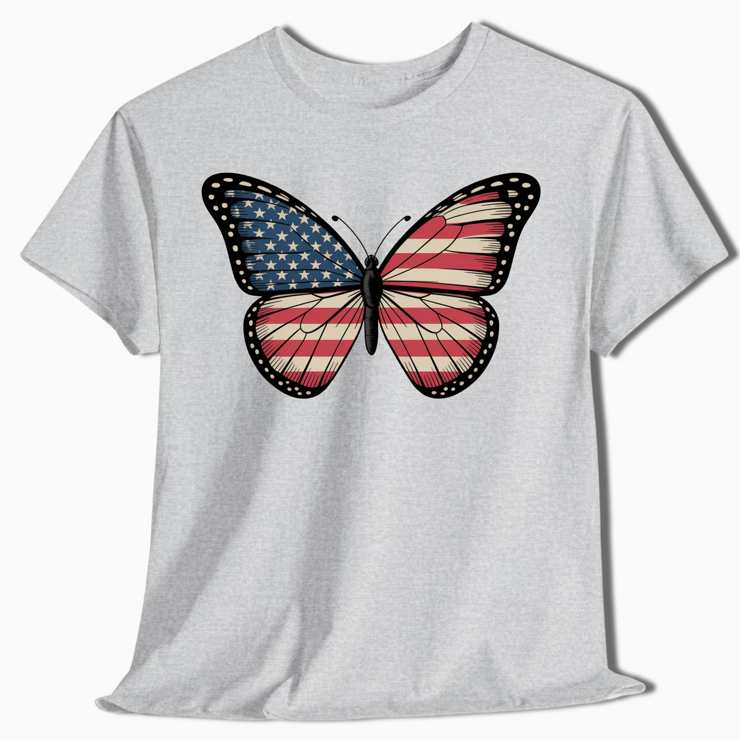 American Flag Butterfly T-Shirt for Patriots - t398a25