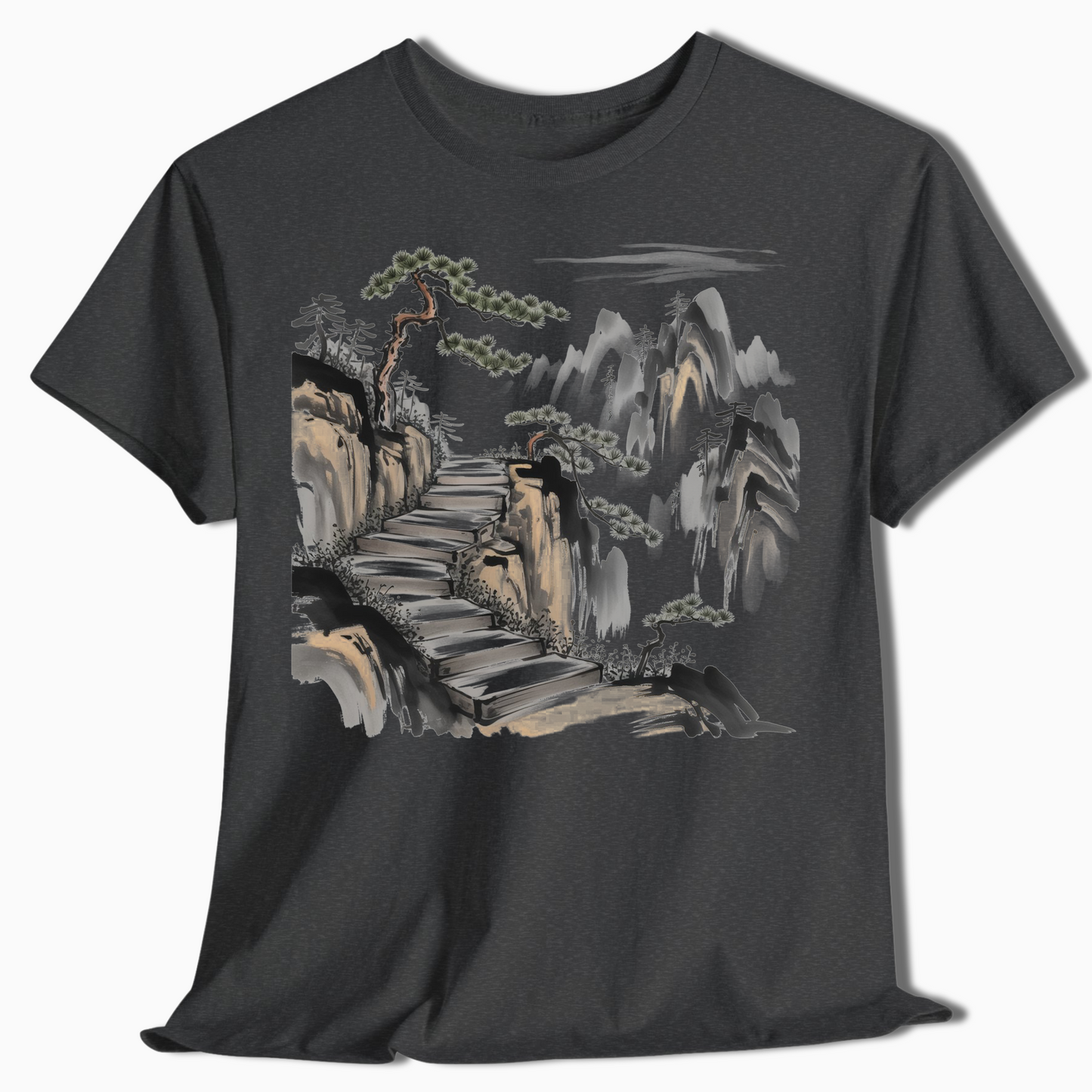 Peaceful Stone Stair Mountain Shirt - Zen Hiking Gift Tee - t460a25