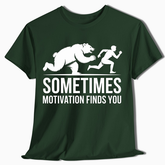 Sometimes Motivation Finds You Bear Hiking Shirt - t416a25