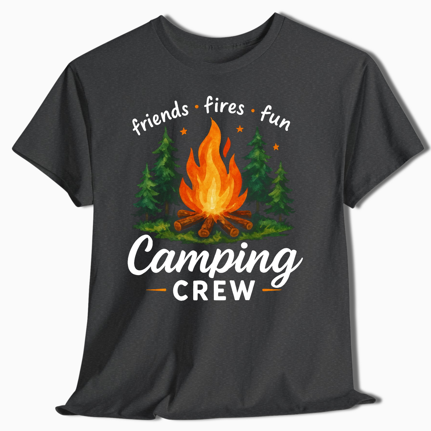 Camping Crew Friends Fires Fun T-Shirt - t439a25