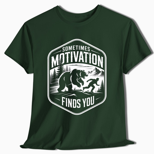Sometimes Motivation Finds You Bear Chase Hiking Shirt - t417a25