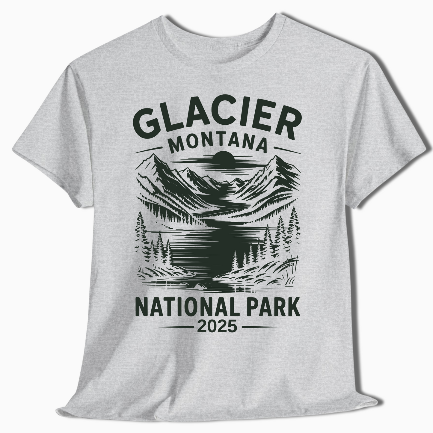 Glacier National Park Shirt with Custom Year – Montana Tee – t292a25
