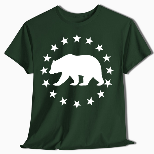 Patriotic Bear Star Outdoor T-Shirt - t427a25