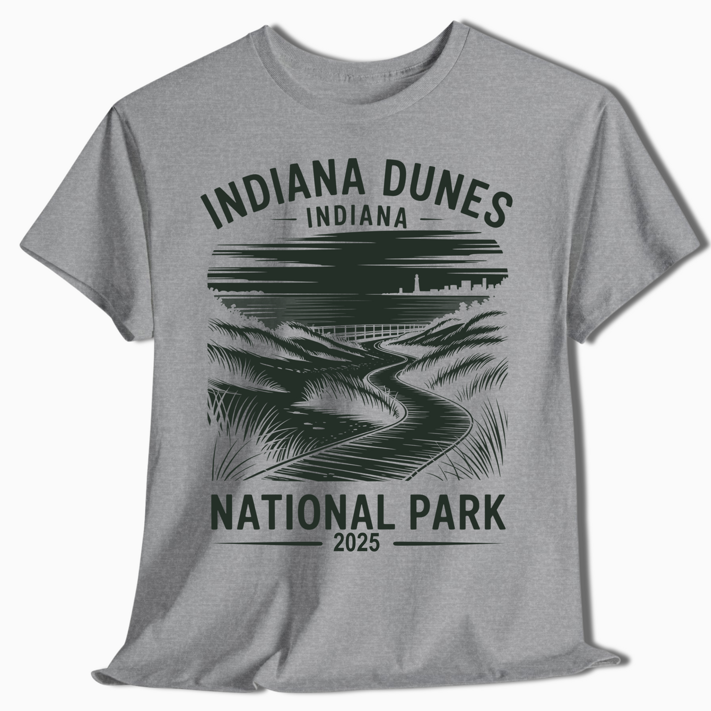 Indiana Dunes National Park T-Shirt - Custom 2025 Skyline Gift - t355a25
