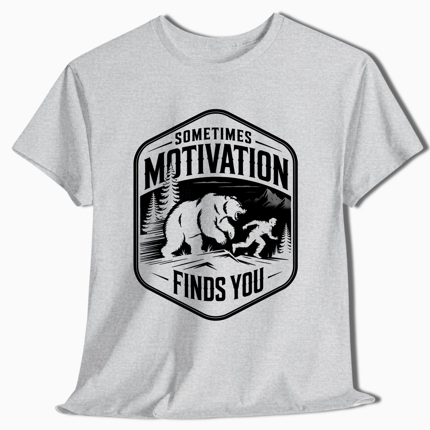 Sometimes Motivation Finds You Bear Chase Hiking Shirt - t417a25