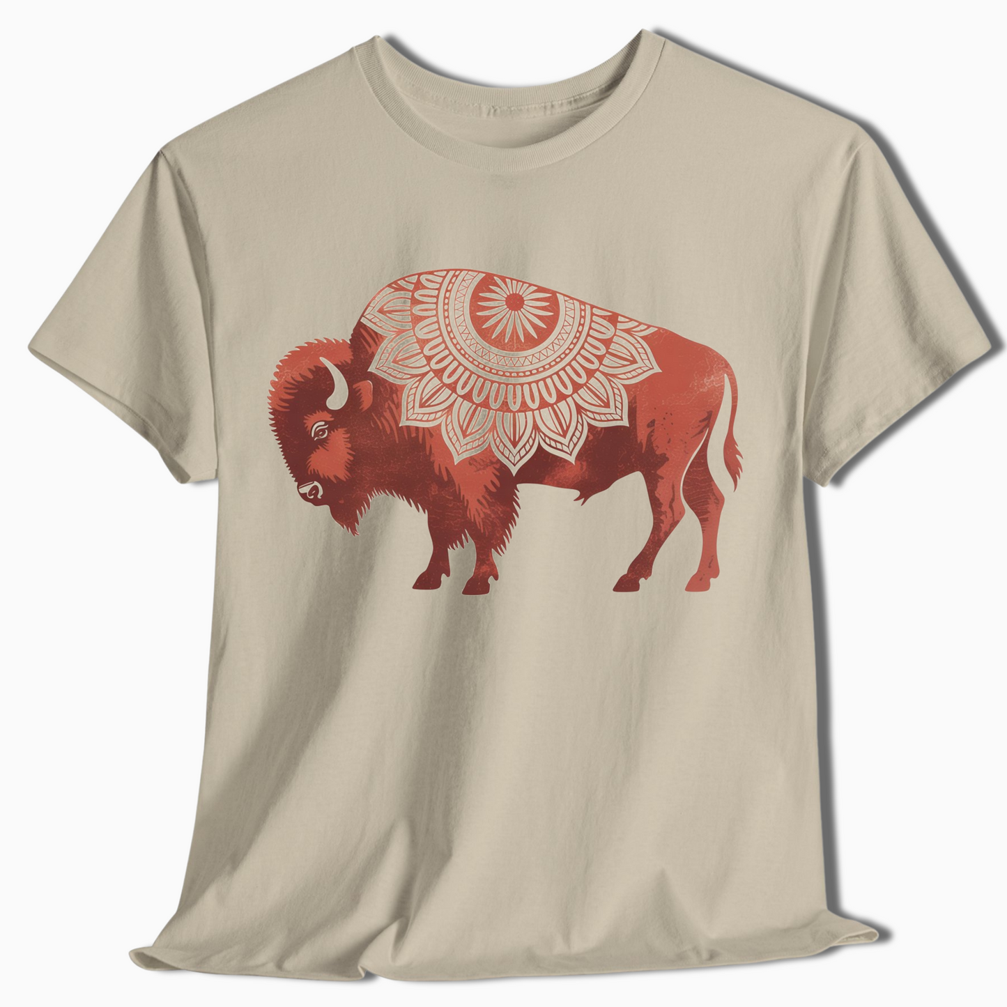Boho Mandala Buffalo Western Nature Shirt - t423a25