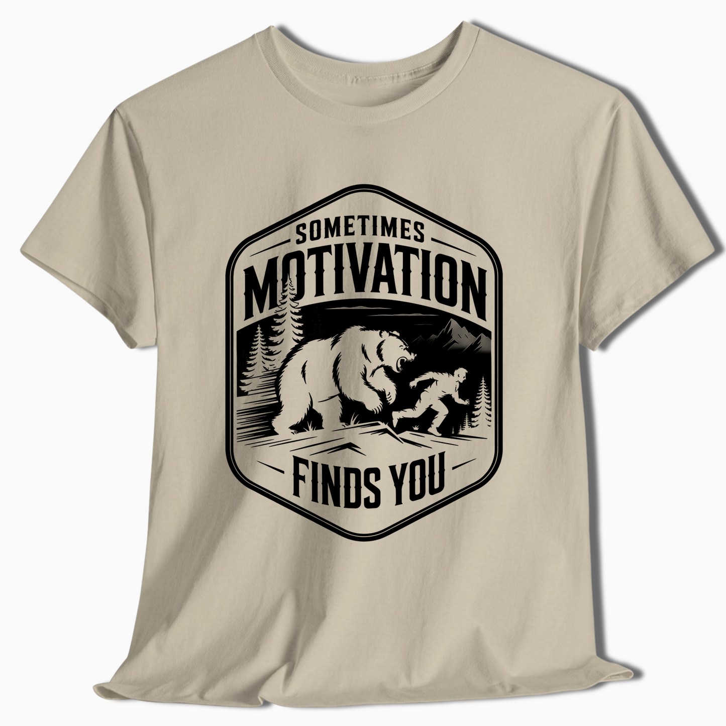 Sometimes Motivation Finds You Bear Chase Hiking Shirt - t417a25
