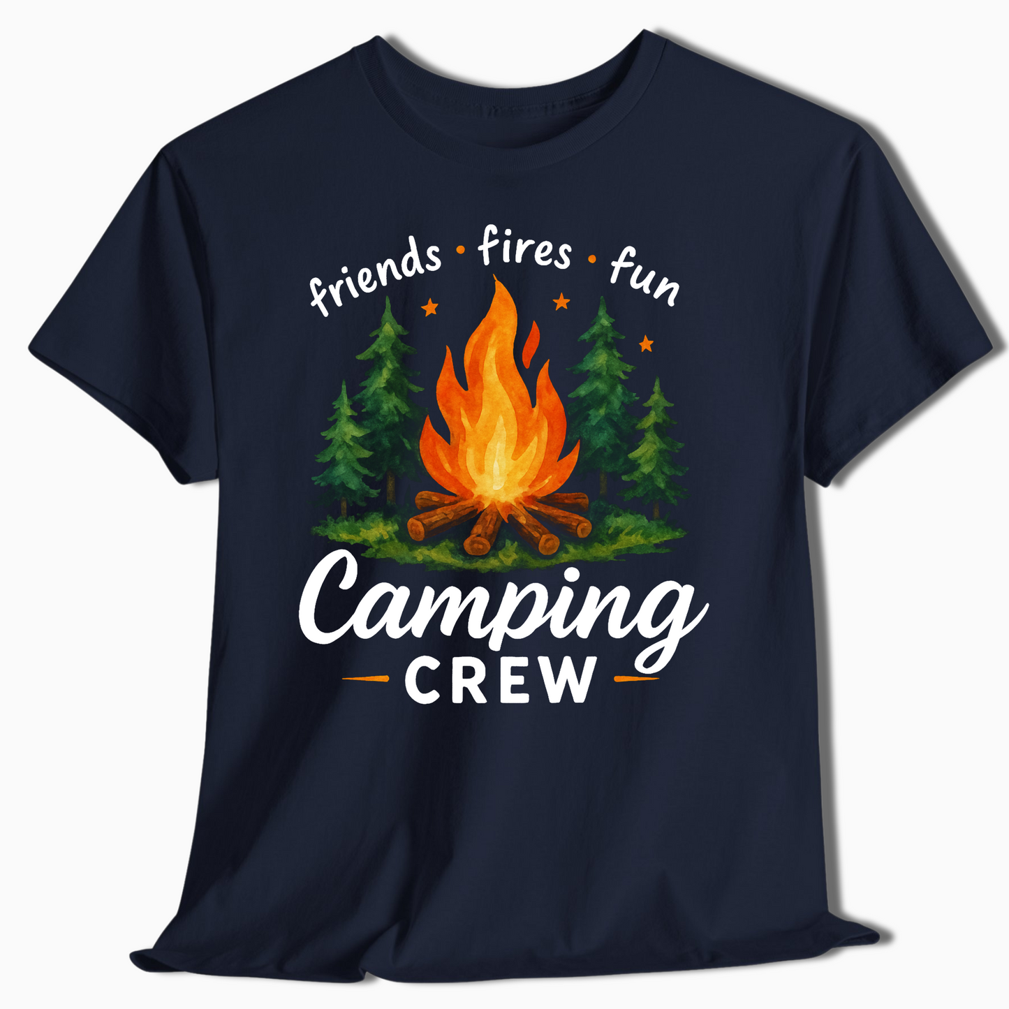 Camping Crew Friends Fires Fun T-Shirt - t439a25