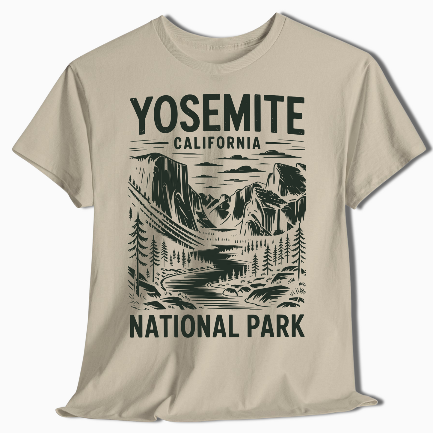 Minimalist Yosemite National Park Hiking Shirt - t284a25