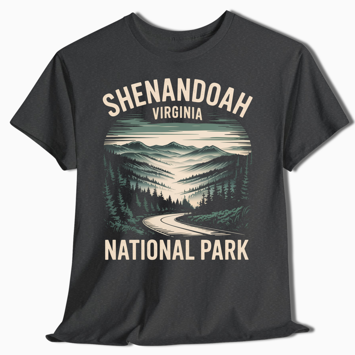 Shenandoah National Park T-Shirt - Color Scenic Road Gift - t348a25