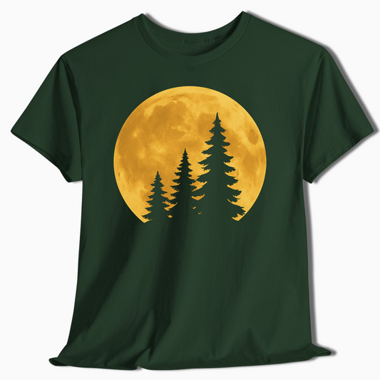 Moonlight Pine Tree Wilderness Shirt - t444a25