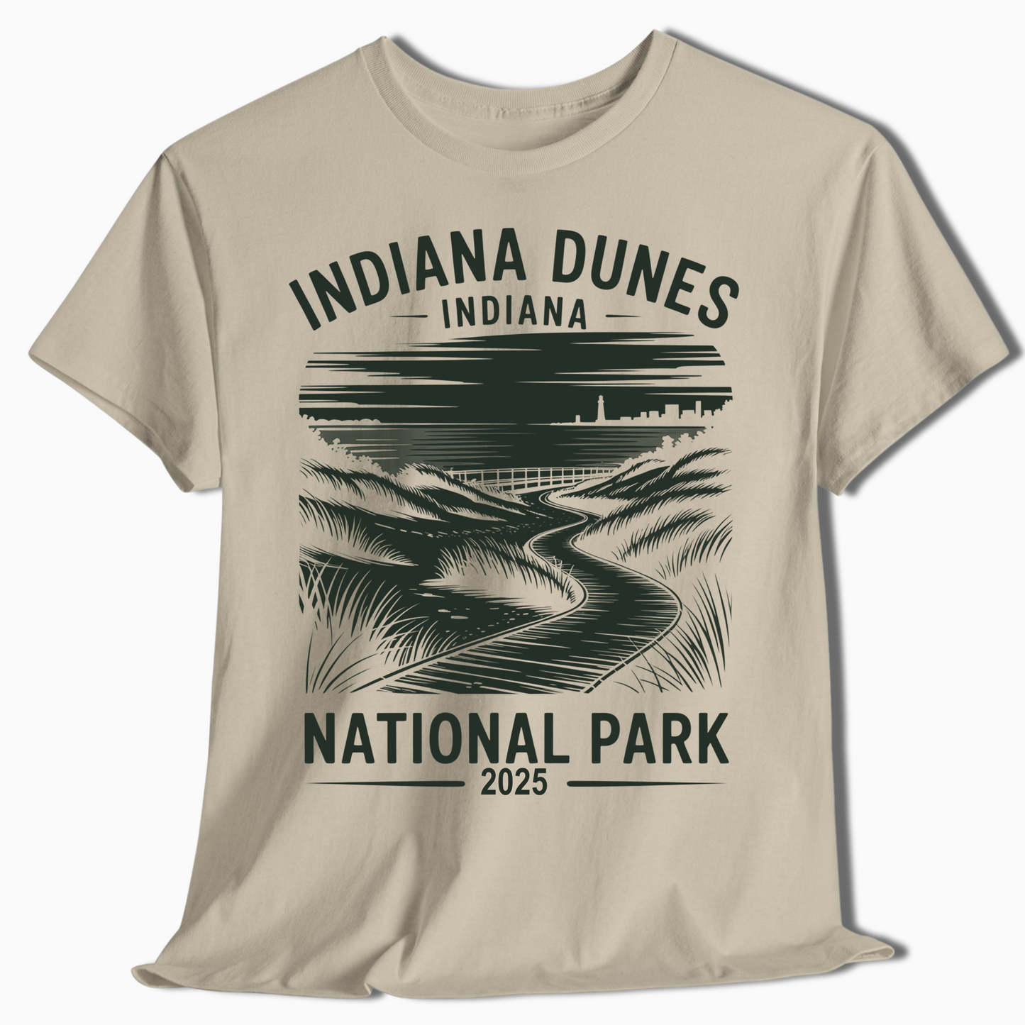 Indiana Dunes National Park T-Shirt - Custom 2025 Skyline Gift - t355a25
