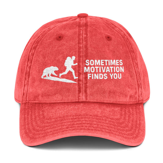 Sometimes Motivation Finds You Backpacking Cap - t268a25