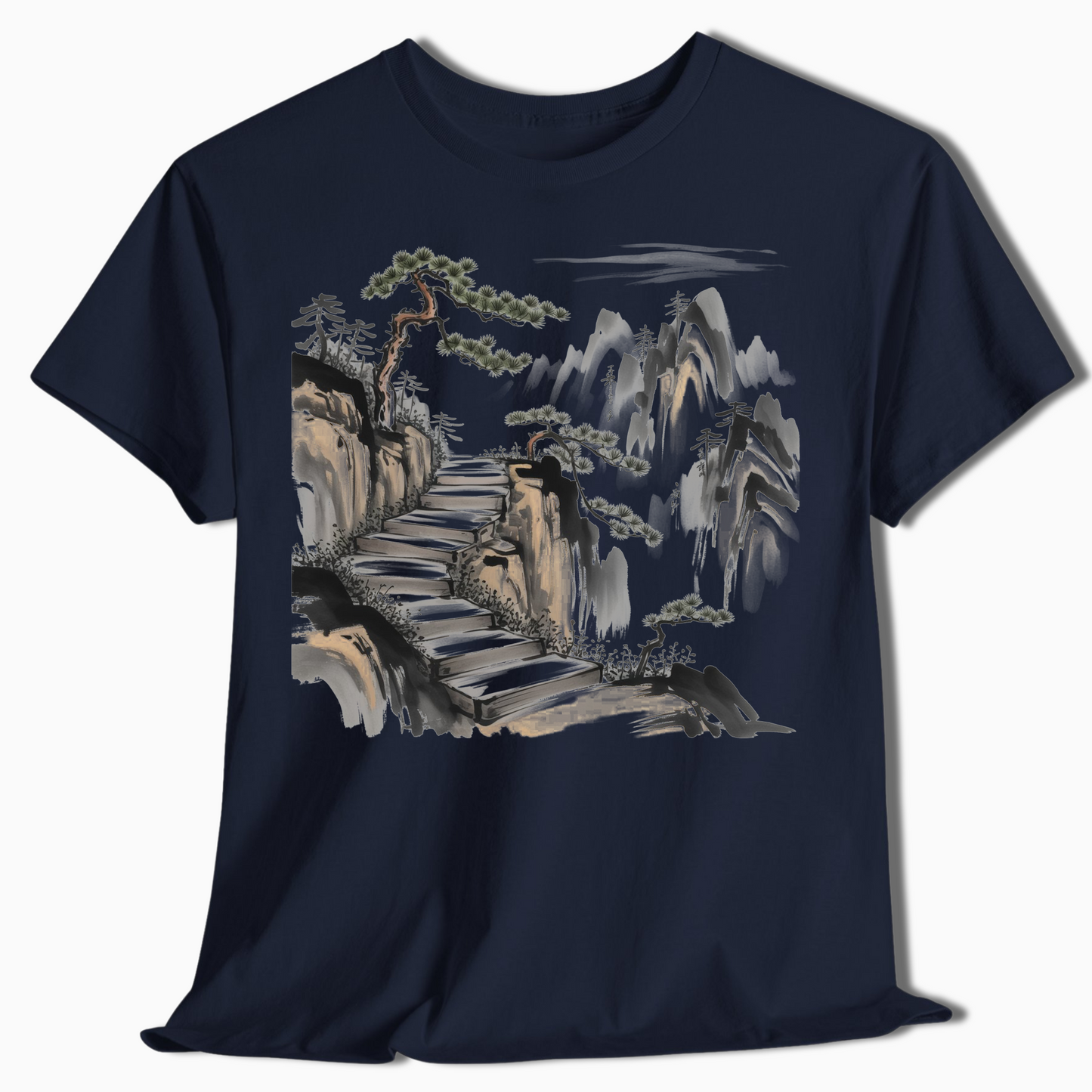 Peaceful Stone Stair Mountain Shirt - Zen Hiking Gift Tee - t460a25