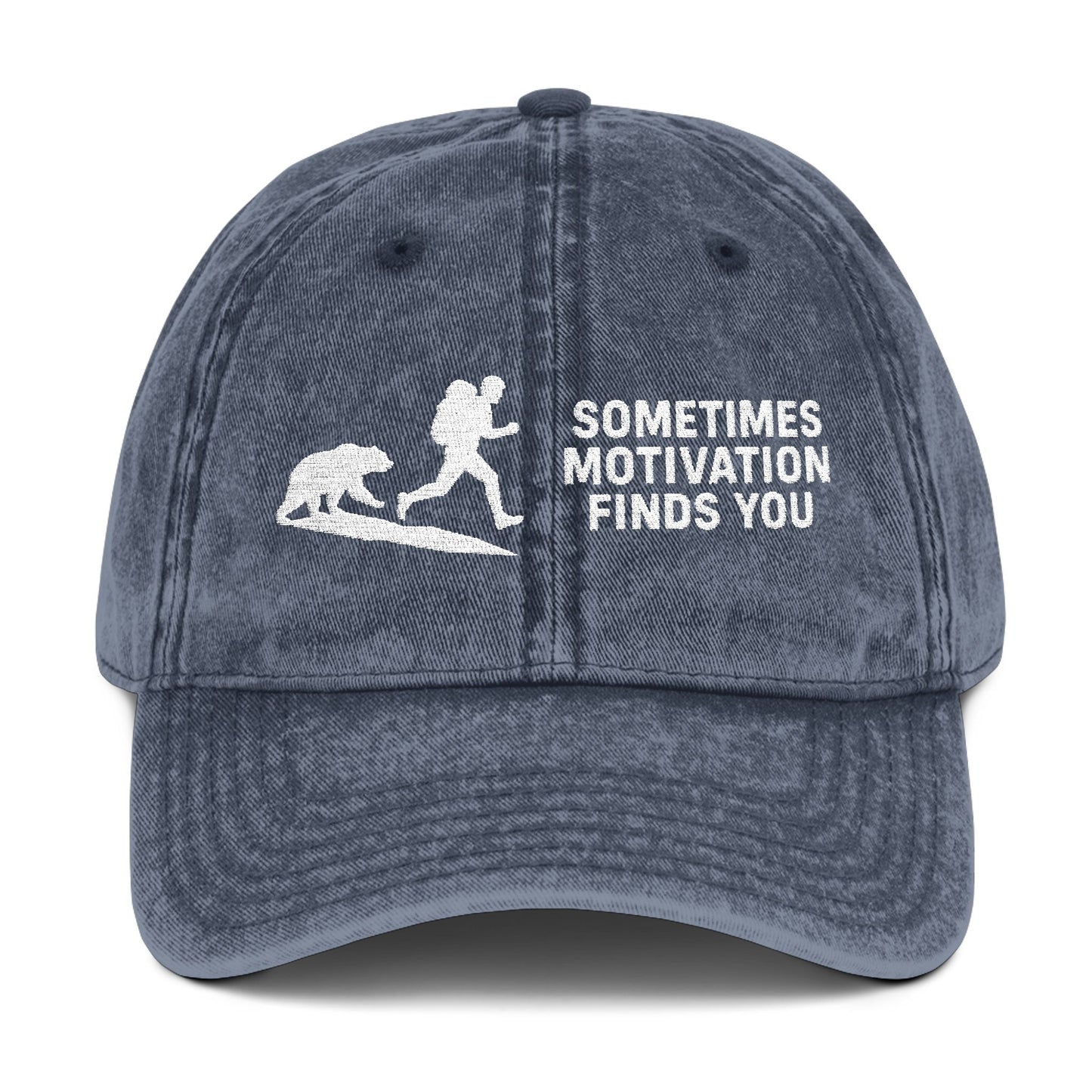 Sometimes Motivation Finds You Backpacking Cap - t268a25