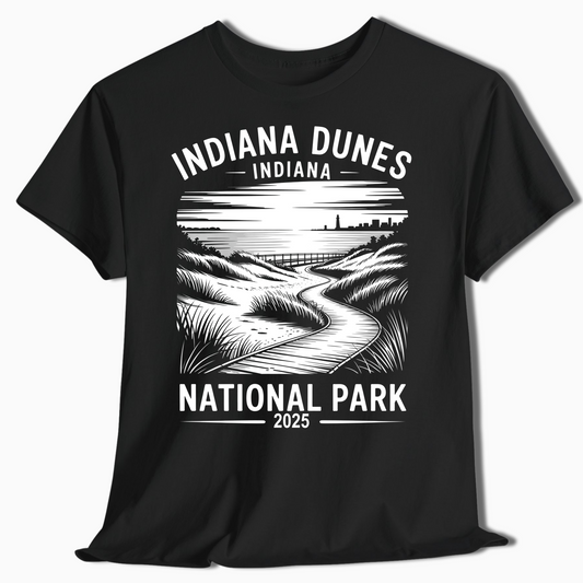 Indiana Dunes National Park T-Shirt - Custom 2025 Skyline Gift - t355a25