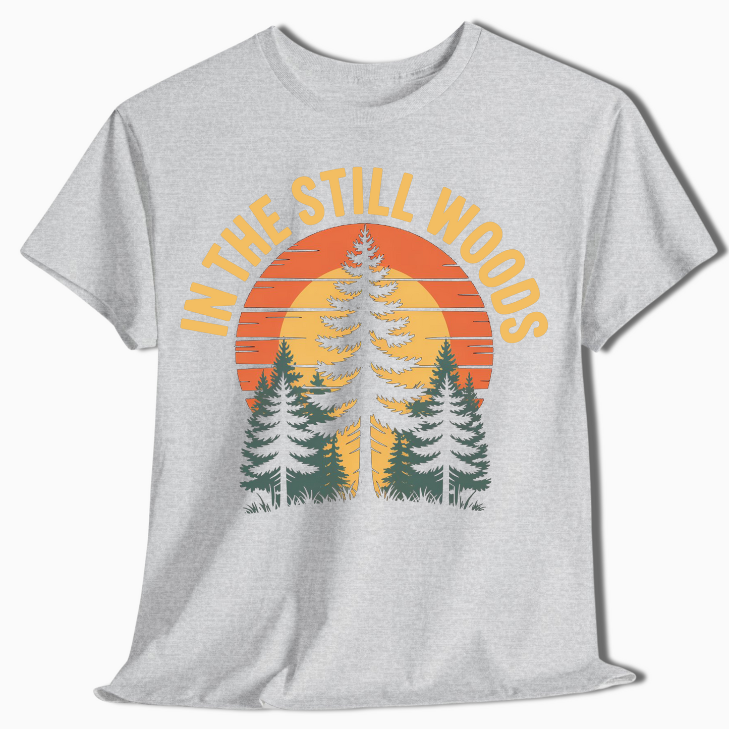 In the Still Woods Sunset Forest Shirt - Peaceful Outdoor Tee - t461a25