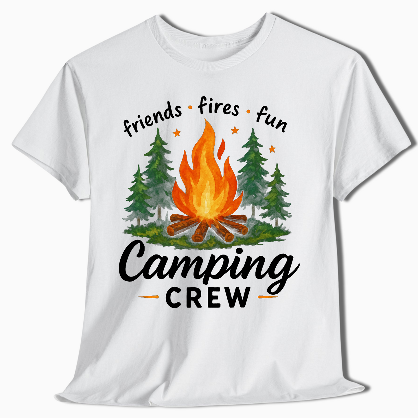 Camping Crew Friends Fires Fun T-Shirt - t439a25
