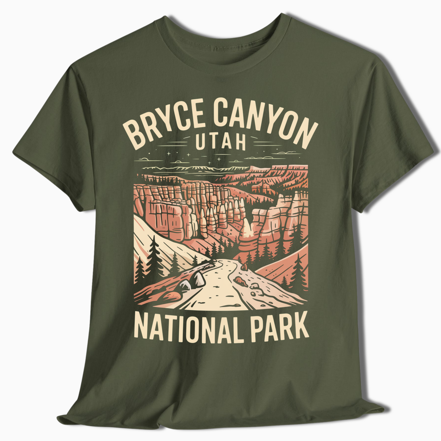 Bryce Canyon National Park T-Shirt - Colorful Hoodoo Design - t351a25