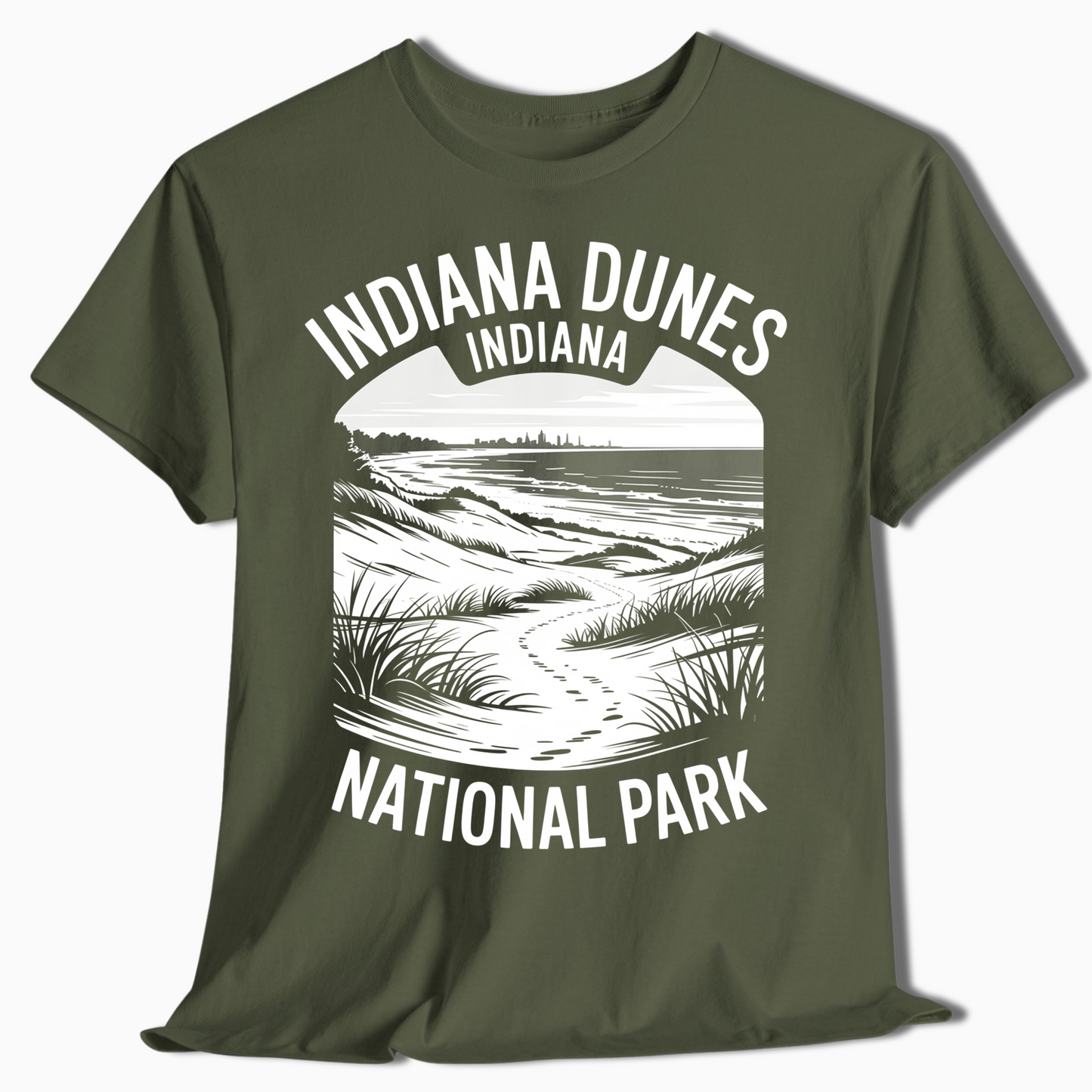 Indiana Dunes Sand Trail T-Shirt - National Park Souvenir - t357a25