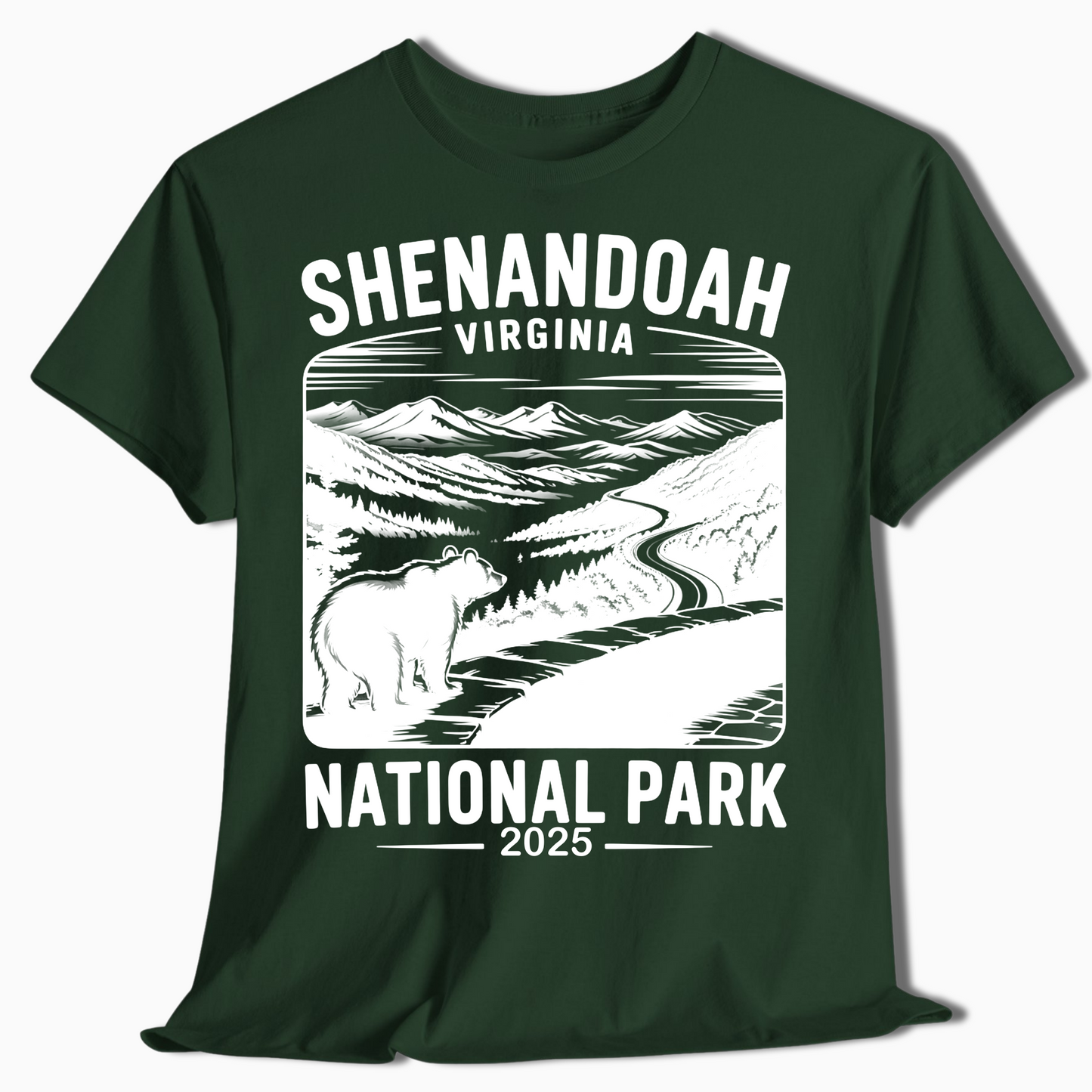 Shenandoah National Park T-Shirt with Bear - Custom 2025 Gift - t344a25