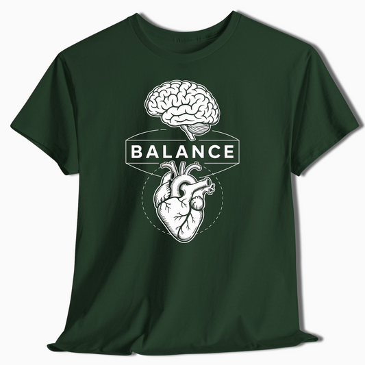 Balance Brain and Heart Shirt for Nature Lovers - t462a25