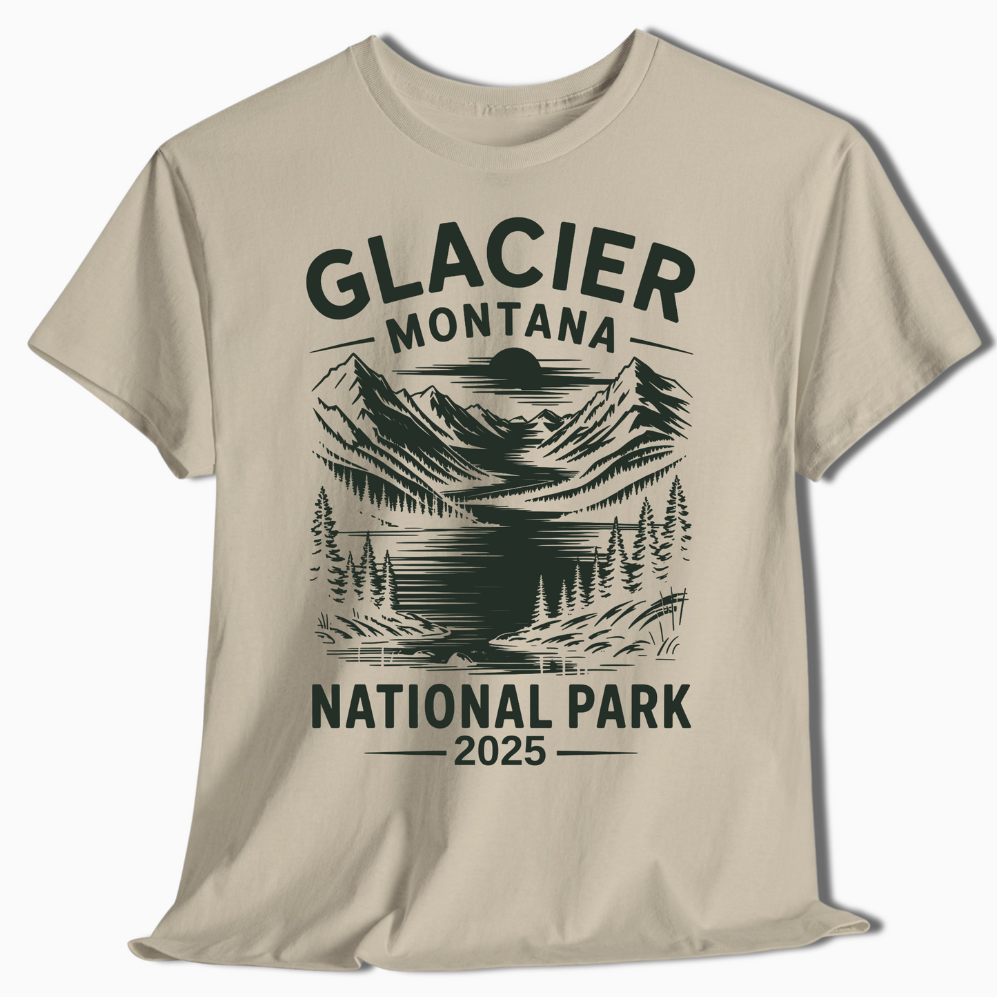 Glacier National Park Shirt with Custom Year – Montana Tee – t292a25