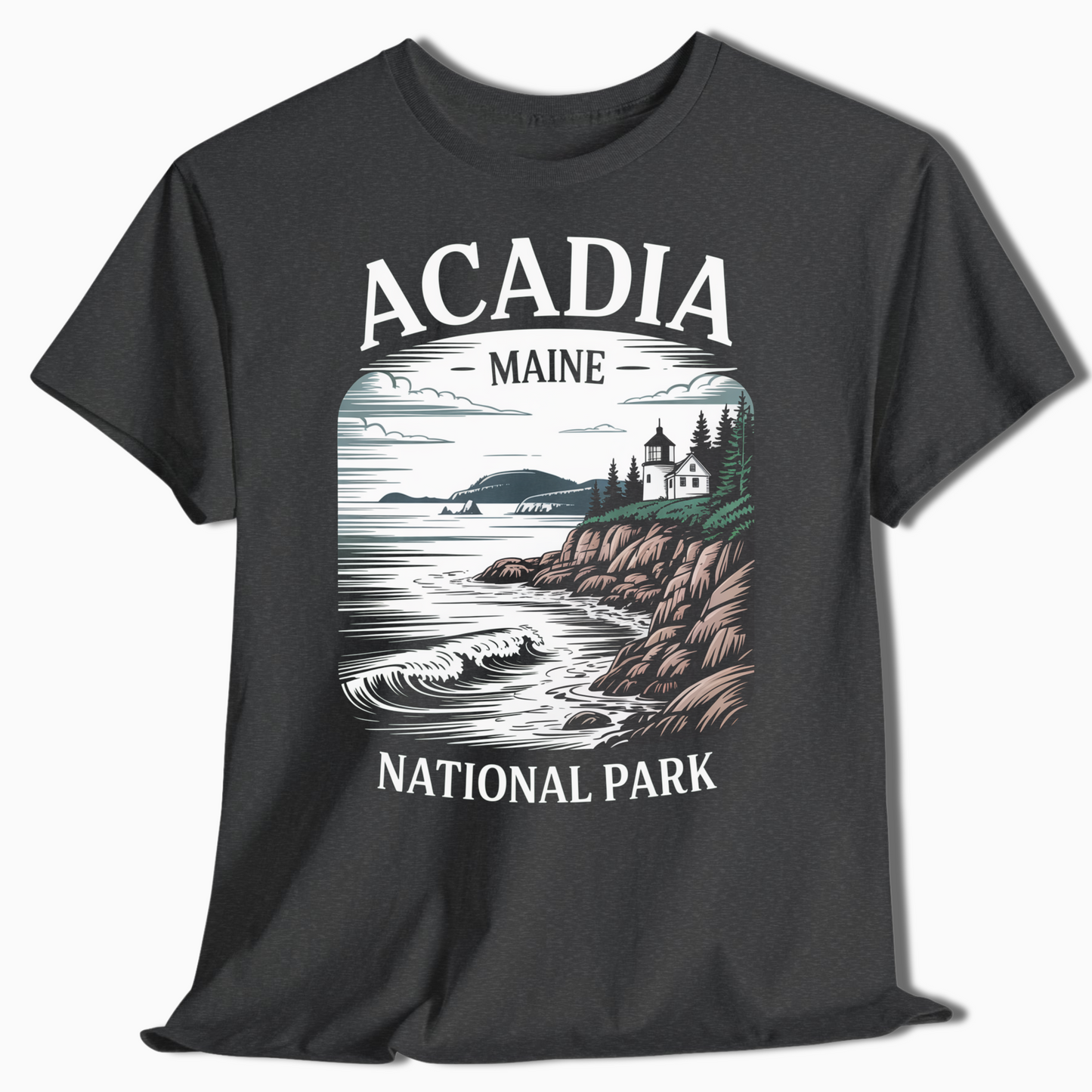 Acadia National Park Maine Shirt - Scenic Ocean View Design - t304a25