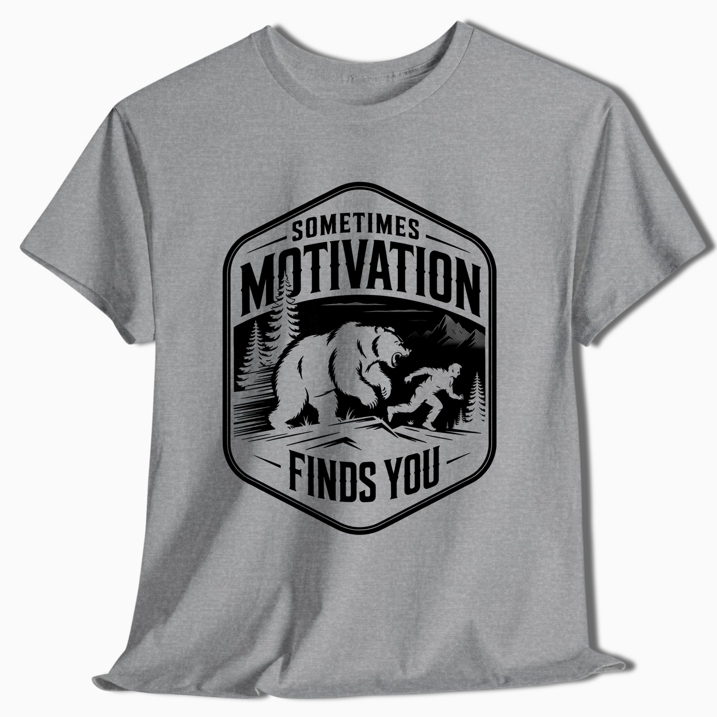 Sometimes Motivation Finds You Bear Chase Hiking Shirt - t417a25