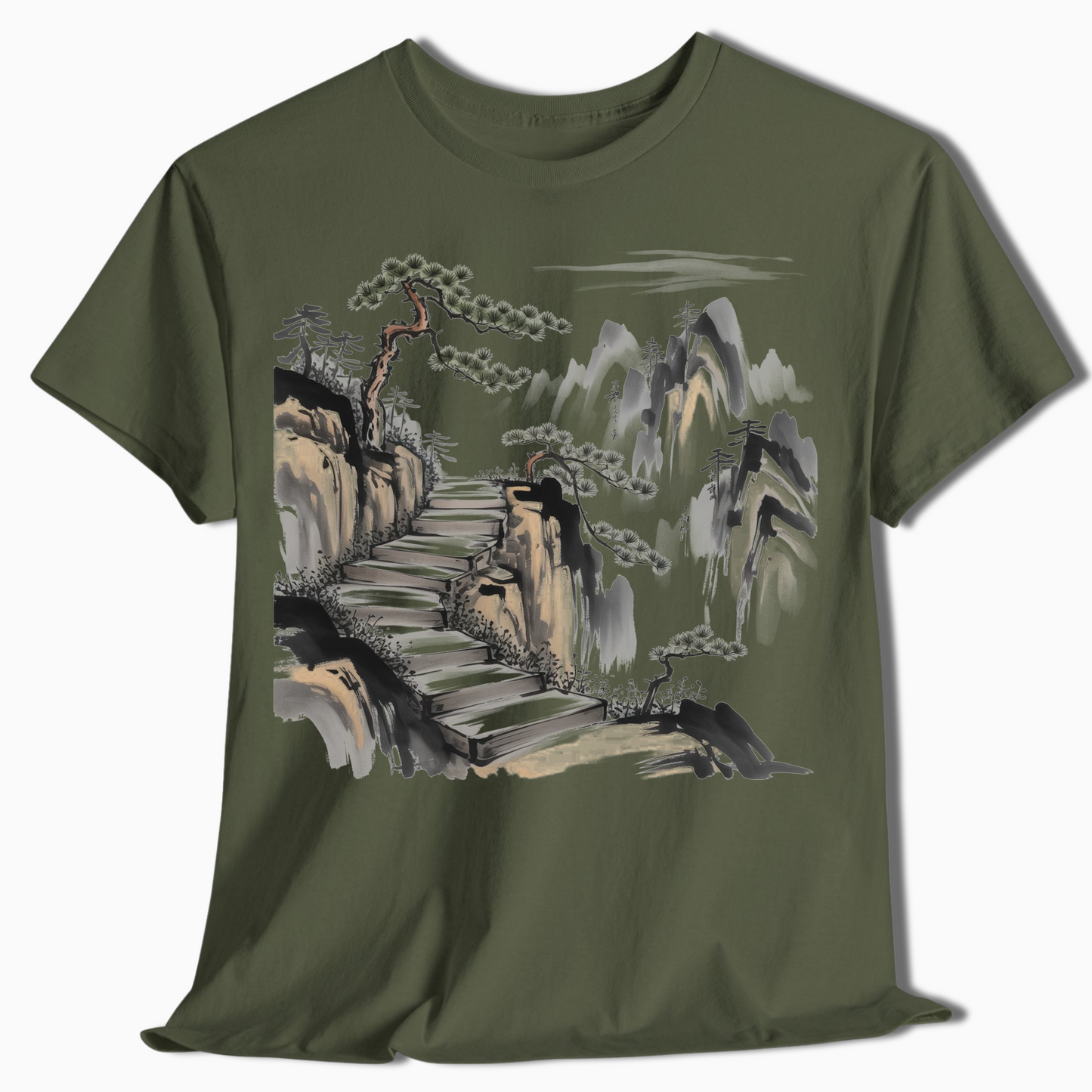 Peaceful Stone Stair Mountain Shirt - Zen Hiking Gift Tee - t460a25