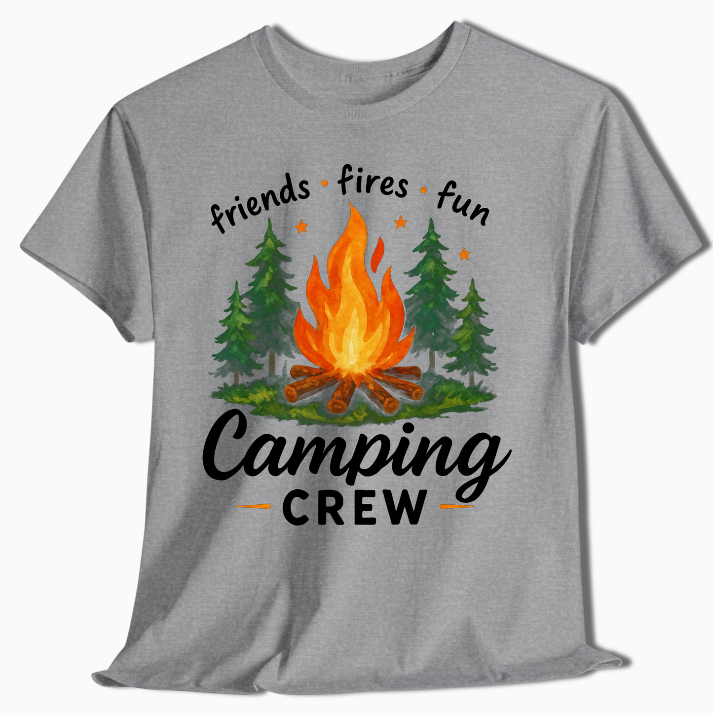 Camping Crew Friends Fires Fun T-Shirt - t439a25