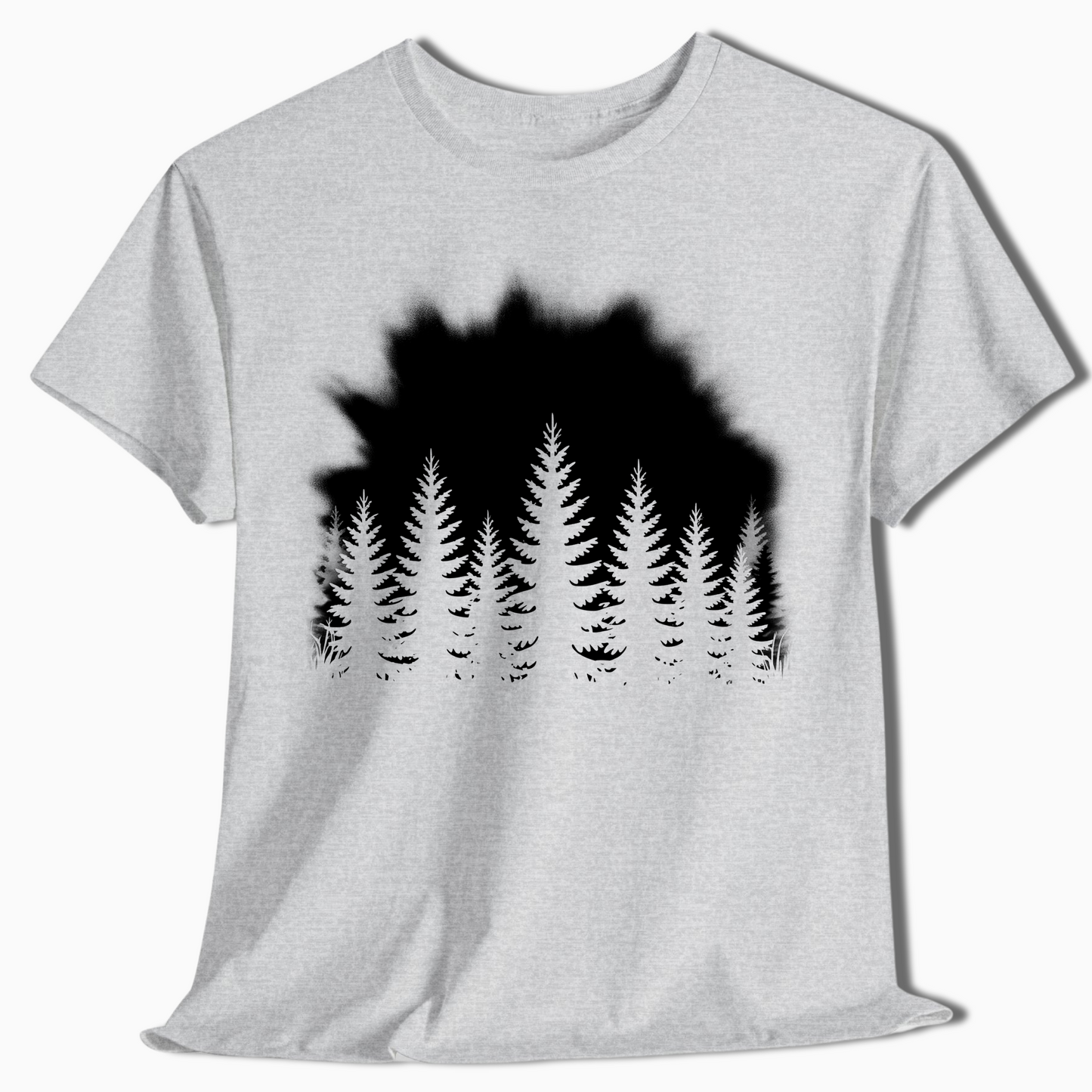Pine Tree Silhouette Hiking and Camping Shirt - t435a25